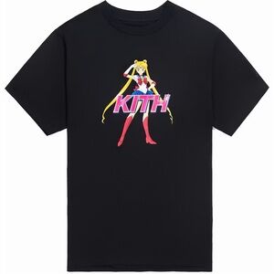 Kith Black Tee with Sailor Moon Graphic